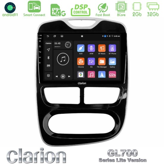 Clarion GL700 Lite Series 8Core Android ClarionOS 2+32GB Renault Clio 2012-2016 Navigation Multimedia Tablet 9" Με Carplay & Android Auto