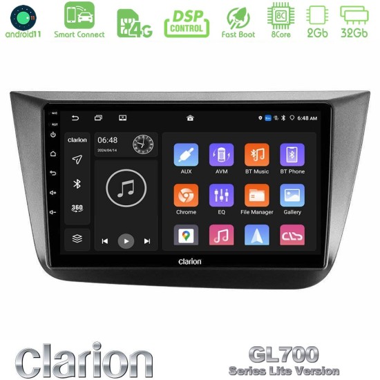 Clarion GL700 Lite Series 8Core Android ClarionOS 2+32GB Seat Altea 2004-2015 Navigation Multimedia Tablet 9" Με Carplay & Android Auto Clarion GL700 Lite Series 8Core Android ClarionOS 2+32GB Seat Altea 2004-2015 Navigation Multimedia Tablet 9" Με Carplay & Android Auto