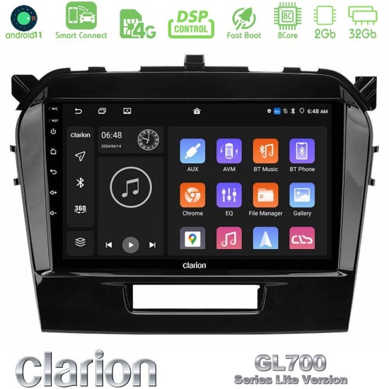 Clarion GL700 Lite Series 8Core Android ClarionOS 2+32GB Suzuki Vitara 2015-2024 Navigation Multimedia Tablet 9" Με Carplay & Android Auto Clarion GL700 Lite Series 8Core Android ClarionOS 2+32GB Suzuki Vitara 2015-2024 Navigation Multimedia Tablet 9" Με Carplay & Android Auto
