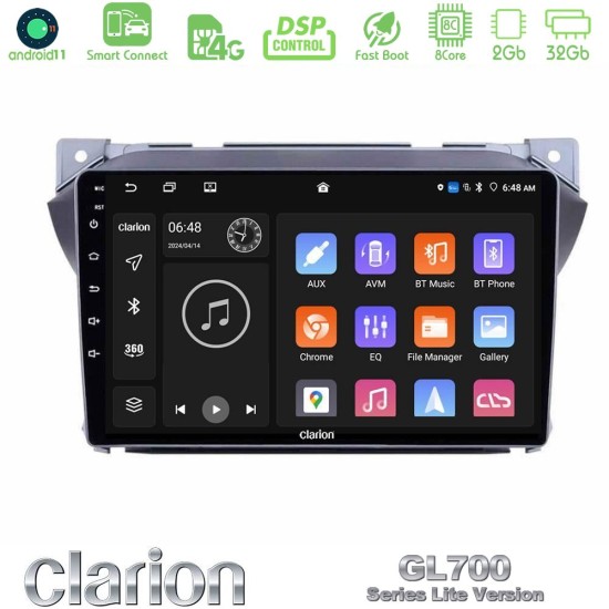 Clarion GL700 Lite Series Suzuki Alto & Nissan Pixo 8Core Android ClarionOS 2+32GB Navigation Multimedia Tablet 9" Με Carplay & Android Auto