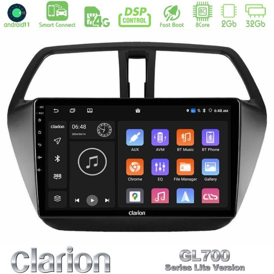 Clarion GL700 Lite Series 8Core Android ClarionOS 2+32GB Suzuki SX4 S-Cross Navigation Multimedia Tablet 9" Με Carplay & Android Auto Clarion GL700 Lite Series 8Core Android ClarionOS 2+32GB Suzuki SX4 S-Cross Navigation Multimedia Tablet 9" Με Carplay & Android Auto