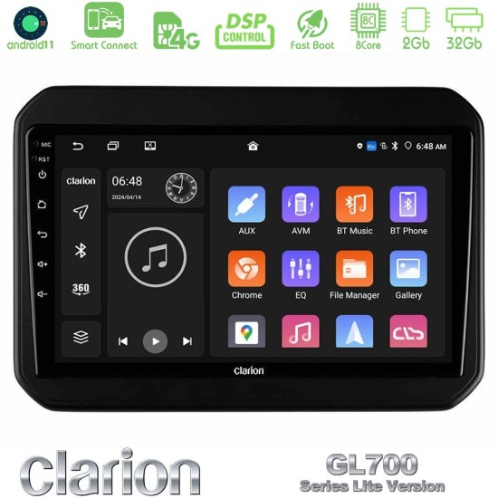 Clarion GL700 Lite Series 8Core Android ClarionOS 2+32GB Suzuki Ignis Navigation Multimedia Tablet 9" Με Carplay & Android Auto