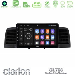 Clarion GL700 Lite Series 8Core Android ClarionOS 2+32GB Toyota Corolla 2002-2006 Navigation Multimedia Tablet 9" Με Carplay & Android Auto