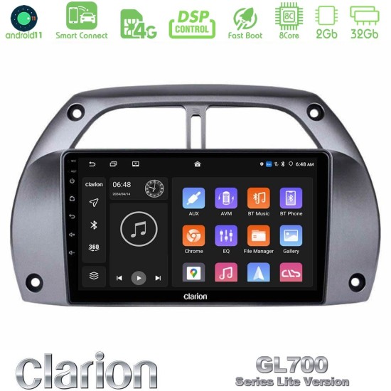 Clarion GL700 Lite Series 8Core Android ClarionOS 2+32GB Toyota RAV4 2001 - 2006 Navigation Multimedia Tablet 9" Με Carplay & Android Auto Clarion GL700 Lite Series 8Core Android ClarionOS 2+32GB Toyota RAV4 2001 - 2006 Navigation Multimedia Tablet 9" Με Carplay & Android Auto