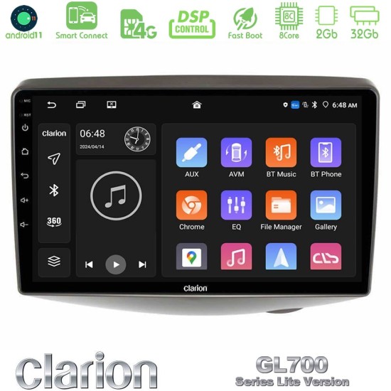 Clarion GL700 Lite Series 8Core Android ClarionOS 2+32GB Toyota Yaris 1999 - 2006 Navigation Multimedia Tablet 9" Με Carplay & Android Auto