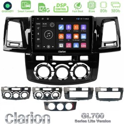Clarion GL700 Lite Series 8Core Android ClarionOS 2+32GB Toyota Hilux 2007-2016 Navigation Multimedia Tablet 9" Με Carplay & Android Auto