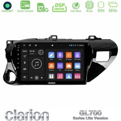 Clarion GL700 Lite Series 8Core Android ClarionOS 2+32GB Toyota Hilux 2017-2021 Navigation Multimedia Tablet 10" Με Carplay & Android Auto