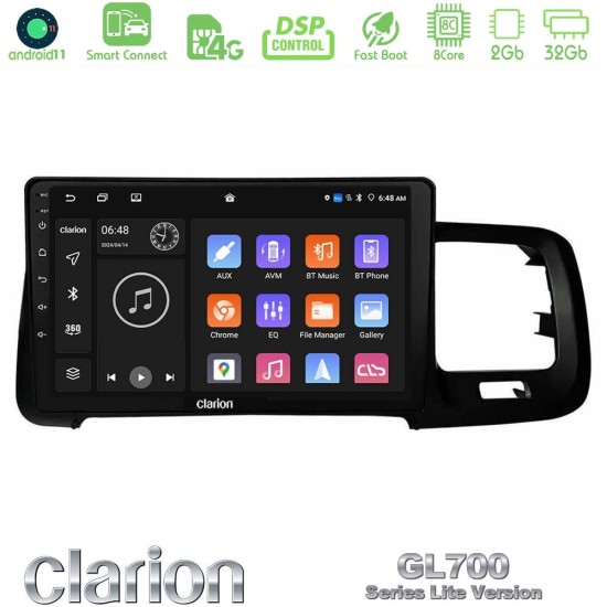 Clarion GL700 Lite Series 8Core Android ClarionOS 2+32GB Volvo S60 2010-2018 Navigation Multimedia Tablet 9" Με Carplay & Android Auto