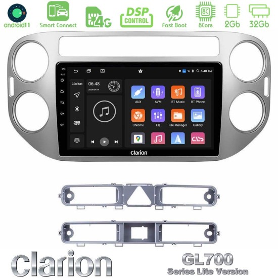 Clarion GL700 Lite Series 8Core Android ClarionOS 2+32GB VW Tiguan Navigation Multimedia Tablet 9" Με Carplay & Android Auto Clarion GL700 Lite Series 8Core Android ClarionOS 2+32GB VW Tiguan Navigation Multimedia Tablet 9" Με Carplay & Android Auto