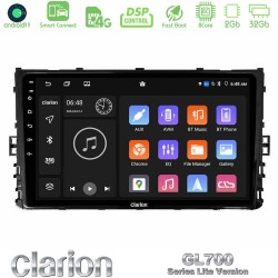 Clarion GL700 Lite Series 8Core Android ClarionOS 2+32GB VW MQB 2017-> Navigation Multimedia Tablet 9" Με Carplay & Android Auto