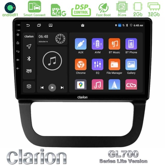 Clarion GL700 Lite Series 8Core Android ClarionOS 2+32GB VW Jetta Navigation Multimedia Tablet 10" Με Carplay & Android Auto