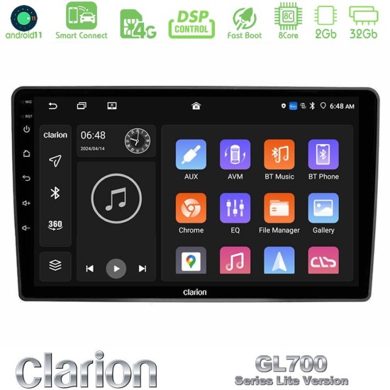 Clarion GL700 Lite Series 8Core Android ClarionOS 2+32GB VW Passat Navigation Multimedia Tablet 9" Με Carplay & Android Auto