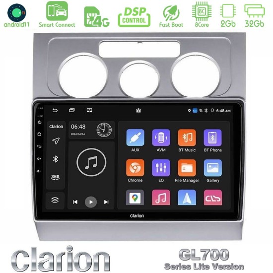 Clarion GL700 Lite Series 8Core Android ClarionOS 2+32GB VW Touran 2003-2011 Navigation Multimedia Tablet 10" Με Carplay & Android Auto