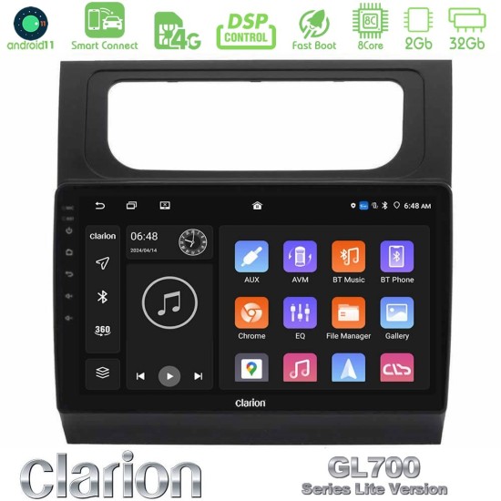 Clarion GL700 Lite Series 8Core Android ClarionOS 2+32GB VW Touran 2011-2015 Navigation Multimedia Tablet 10" Με Carplay & Android Auto