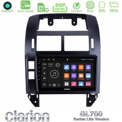 Clarion GL700 Lite Series 8Core Android ClarionOS 2+32GB VW Polo 2002-2009 Navigation Multimedia Tablet 9" Με Carplay & Android Auto