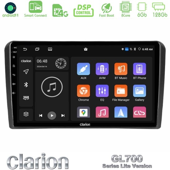 Clarion GL700 Lite Series 8Core Android ClarionOS 6+128GB Audi A3 8P Navigation Multimedia Tablet 9" Με Carplay & Android Auto Clarion GL700 Lite Series 8Core Android ClarionOS 6+128GB Audi A3 8P Navigation Multimedia Tablet 9" Με Carplay & Android Auto