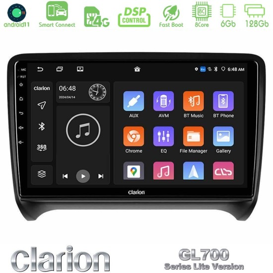 Clarion GL700 Lite Series 8Core Android ClarionOS 6+128GB Audi TT B7 Navigation Multimedia Tablet 9" Με Carplay & Android Auto