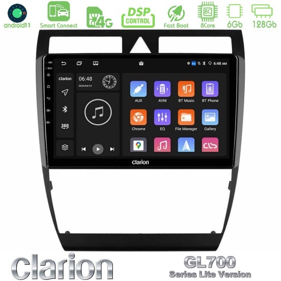 Clarion GL700 Lite Series 8Core Android ClarionOS 6+128GB Audi A6 (C5) 1997-2004 Navigation Multimedia Tablet 9" Με Carplay & Android Auto Clarion GL700 Lite Series 8Core Android ClarionOS 6+128GB Audi A6 (C5) 1997-2004 Navigation Multimedia Tablet 9" Με Carplay & Android Auto