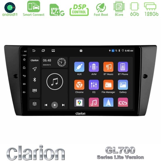 Clarion GL700 Lite Series 8Core Android ClarionOS 6+128GB BMW 3 Series 2006-2011 Navigation Multimedia Tablet 9" Με Carplay & Android Auto