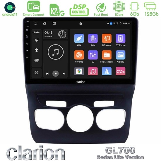 Clarion GL700 Lite Series 8Core Android ClarionOS 6+128GB Citroen C4L Navigation Multimedia Tablet 10" Με Carplay & Android Auto