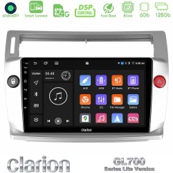 Clarion GL700 Lite Series 8Core Android ClarionOS 6+128GB Citroen C4 2004-2010 Navigation Multimedia Tablet 9" Με Carplay & Android Auto