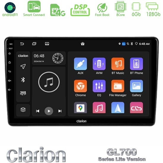 Clarion GL700 Lite Series 8Core Android ClarionOS 6+128GB Peugeot Partner / Citroen Berlingo 2008-2018 Navigation Multimedia Tablet 9" Με Carplay & Android Auto Clarion GL700 Lite Series 8Core Android ClarionOS 6+128GB Peugeot Partner / Citroen Berlingo 2008-2018 Navigation Multimedia Tablet 9" Με Carplay & Android Auto