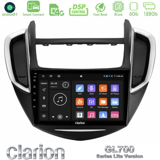 Clarion GL700 Lite Series 8Core Android ClarionOS 6+128GB Chevrolet Trax 2013-2020 Navigation Multimedia Tablet 9" Με Carplay & Android Auto