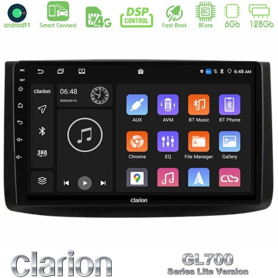 Clarion GL700 Lite Series 8Core Android ClarionOS 6+128GB Chevrolet Aveo 2006-2010 Navigation Multimedia Tablet 9" Με Carplay & Android Auto
