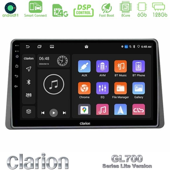 Clarion GL700 Lite Series 8Core Android ClarionOS 6+128GB Dacia Duster 2019-> Navigation Multimedia Tablet 10" Με Carplay & Android Auto Clarion GL700 Lite Series 8Core Android ClarionOS 6+128GB Dacia Duster 2019-> Navigation Multimedia Tablet 10" Με Carplay & Android Auto