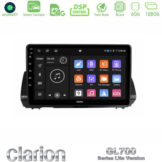 Clarion GL700 Lite Series 8Core Android ClarionOS 6+128GB Dacia Sandero/Logan/Jogger 2022-> Navigation Multimedia Tablet 9" Με Carplay & Android Auto