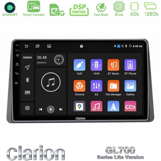 Clarion GL700 Lite Series Dacia Duster 2025-> 8Core Android ClarionOS 6+128GB Navigation Multimedia Tablet 9" Με Carplay & Android Auto Με Carplay & Android Auto