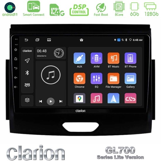 Clarion GL700 Lite Series 8Core Android ClarionOS 6+128GB Ford Ranger 2017-2022 Navigation Multimedia Tablet 9" Με Carplay & Android Auto Clarion GL700 Lite Series 8Core Android ClarionOS 6+128GB Ford Ranger 2017-2022 Navigation Multimedia Tablet 9" Με Carplay & Android Auto