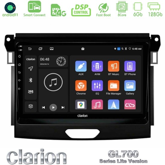 Clarion GL700 Lite Series 8Core Android ClarionOS 6+128GB Ford Ranger 2017-2022 Navigation Multimedia Tablet 9" Με Carplay & Android Auto Clarion GL700 Lite Series 8Core Android ClarionOS 6+128GB Ford Ranger 2017-2022 Navigation Multimedia Tablet 9" Με Carplay & Android Auto