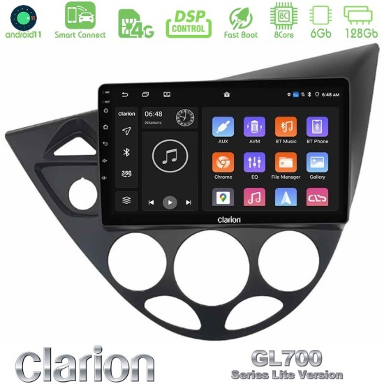 Clarion GL700 Lite Series 8Core Android ClarionOS 6+128GB Ford Focus 1999-2004 Navigation Multimedia Tablet 9" Με Carplay & Android Auto Clarion GL700 Lite Series 8Core Android ClarionOS 6+128GB Ford Focus 1999-2004 Navigation Multimedia Tablet 9" Με Carplay & Android Auto