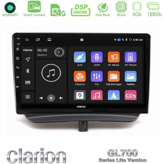 Clarion GL700 Lite Series 8Core Android ClarionOS 6+128GB Ford Courier 2015-2023 Navigation Multimedia Tablet 9" Με Carplay & Android Auto