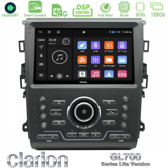 Clarion GL700 Lite Series 8Core Android ClarionOS 6+128GB Ford Mondeo 2014-2021 Navigation Multimedia Tablet 9" Με Carplay & Android Auto Clarion GL700 Lite Series 8Core Android ClarionOS 6+128GB Ford Mondeo 2014-2021 Navigation Multimedia Tablet 9" Με Carplay & Android Auto
