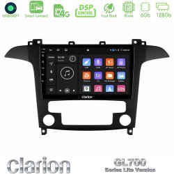 Clarion GL700 Lite Series 8Core Android ClarionOS 6+128GB Ford S-Max 2006-2012 Navigation Multimedia Tablet 9" Με Carplay & Android Auto