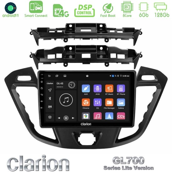 Clarion GL700 Lite Series 8Core Android ClarionOS 6+128GB Ford Transit Custom/Tourneo Custom Navigation Multimedia Tablet 9" Με Carplay & Android Auto Clarion GL700 Lite Series 8Core Android ClarionOS 6+128GB Ford Transit Custom/Tourneo Custom Navigation Multimedia Tablet 9" Με Carplay & Android Auto