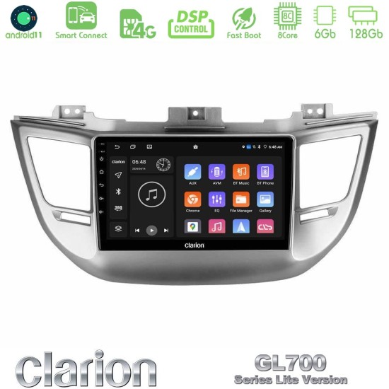 Clarion GL700 Lite Series 8Core Android ClarionOS 6+128GB Hyundai Tucson 2015-2018 Navigation Multimedia Tablet 9" Με Carplay & Android Auto Clarion GL700 Lite Series 8Core Android ClarionOS 6+128GB Hyundai Tucson 2015-2018 Navigation Multimedia Tablet 9" Με Carplay & Android Auto