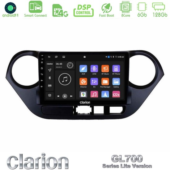 Clarion GL700 Lite Series 8Core Android ClarionOS 6+128GB Hyundai i10 2014-2020 Navigation Multimedia Tablet 9" Με Carplay & Android Auto