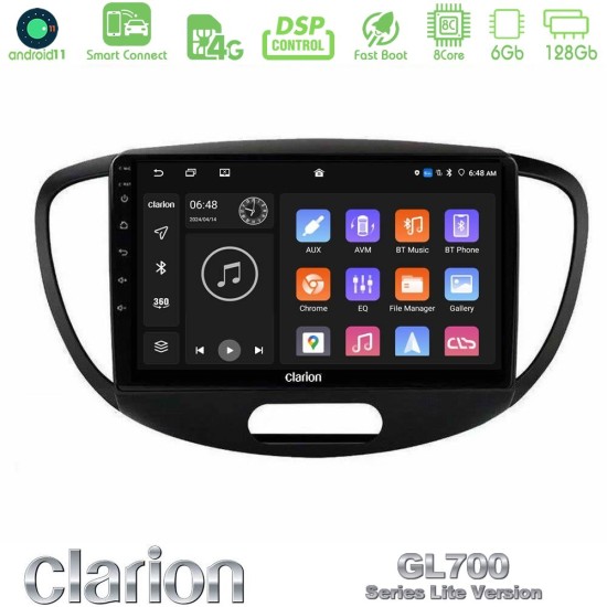 Clarion GL700 Lite Series 8Core Android ClarionOS 6+128GB Hyundai i10 2008-2014 Navigation Multimedia Tablet 9" Με Carplay & Android Auto Clarion GL700 Lite Series 8Core Android ClarionOS 6+128GB Hyundai i10 2008-2014 Navigation Multimedia Tablet 9" Με Carplay & Android Auto