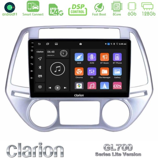 Clarion GL700 Lite Series 8Core Android ClarionOS 6+128GB Hyundai i20 2012-2014 Navigation Multimedia Tablet 9" Με Carplay & Android Auto Clarion GL700 Lite Series 8Core Android ClarionOS 6+128GB Hyundai i20 2012-2014 Navigation Multimedia Tablet 9" Με Carplay & Android Auto