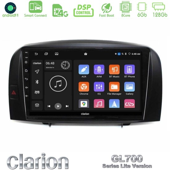 Clarion GL700 Lite Series 8Core Android ClarionOS 6+128GB Hyundai Sonata 2005-2009 Navigation Multimedia Tablet 10" Με Carplay & Android Auto