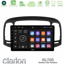 Clarion GL700 Lite Series 8Core Android ClarionOS 6+128GB Hyundai Accent 2006-2011 Navigation Multimedia Tablet 9" Με Carplay & Android Auto