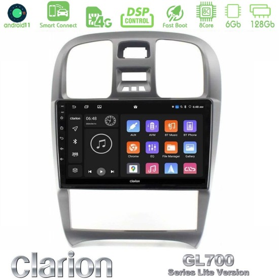 Clarion GL700 Lite Series 8Core Android ClarionOS 6+128GB Hyundai Sonata 2001-2005 Navigation Multimedia Tablet 9" Με Carplay & Android Auto