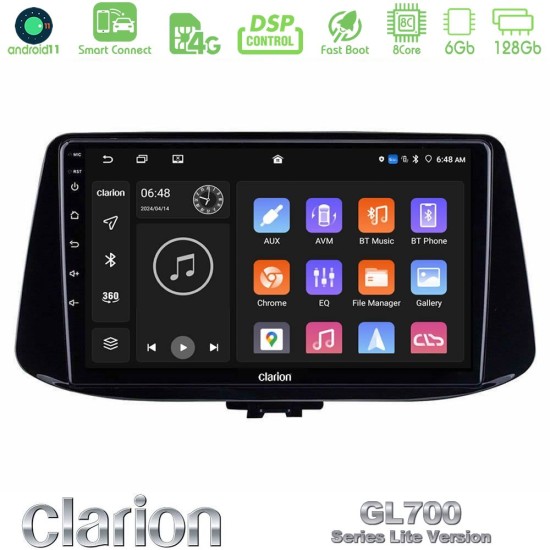Clarion GL700 Lite Series 8Core Android ClarionOS 6+128GB Hyundai i30 Navigation Multimedia Tablet 9" Με Carplay & Android Auto Clarion GL700 Lite Series 8Core Android ClarionOS 6+128GB Hyundai i30 Navigation Multimedia Tablet 9" Με Carplay & Android Auto