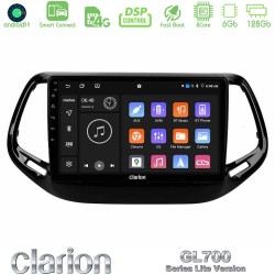 Clarion GL700 Lite Series 8Core Android ClarionOS 6+128GB Jeep Compass 2017> Navigation Multimedia Tablet 10" Με Carplay & Android Auto Clarion GL700 Lite Series 8Core Android ClarionOS 6+128GB Jeep Compass 2017> Navigation Multimedia Tablet 10" Με Carplay & Android Auto