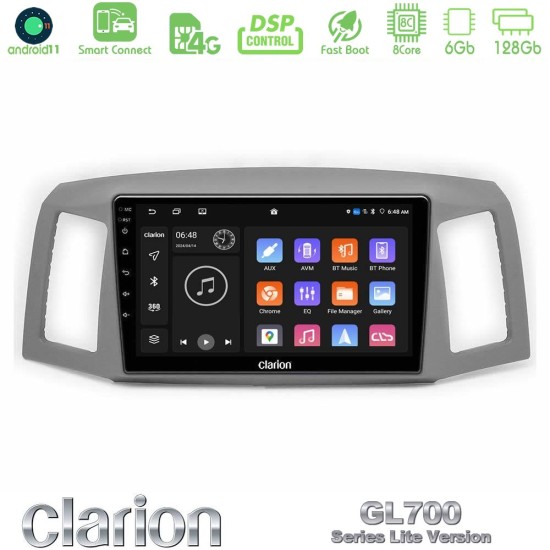 Clarion GL700 Lite Series 8Core Android ClarionOS 6+128GB Jeep Grand Cherokee 2005-2007 Navigation Multimedia Tablet 10" Με Carplay & Android Auto