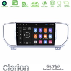 Clarion GL700 Lite Series 8Core Android ClarionOS 6+128GB Kia Sportage 2016-2018 Navigation Multimedia Tablet 9" Με Carplay & Android Auto