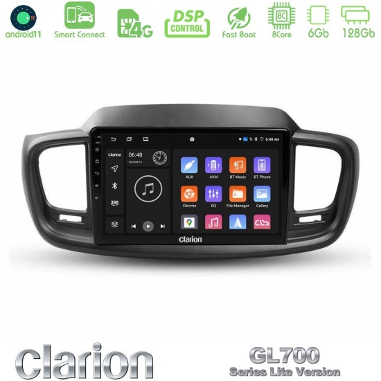 Clarion GL700 Lite Series 8Core Android ClarionOS 6+128GB Kia Sorento 2018-2021 Navigation Multimedia Tablet 9" Με Carplay & Android Auto